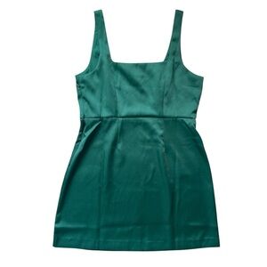 A New Day Emerald Satin Mini Dress